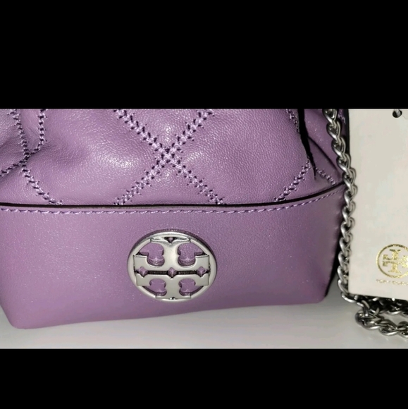 NWT Tory Burch Willa Mini Bucket Allium Quilted Handbag Purse - Picture 3 of 17